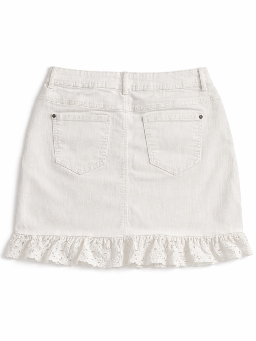 White Ruffled Mini Skirt - Picture 4 of 5